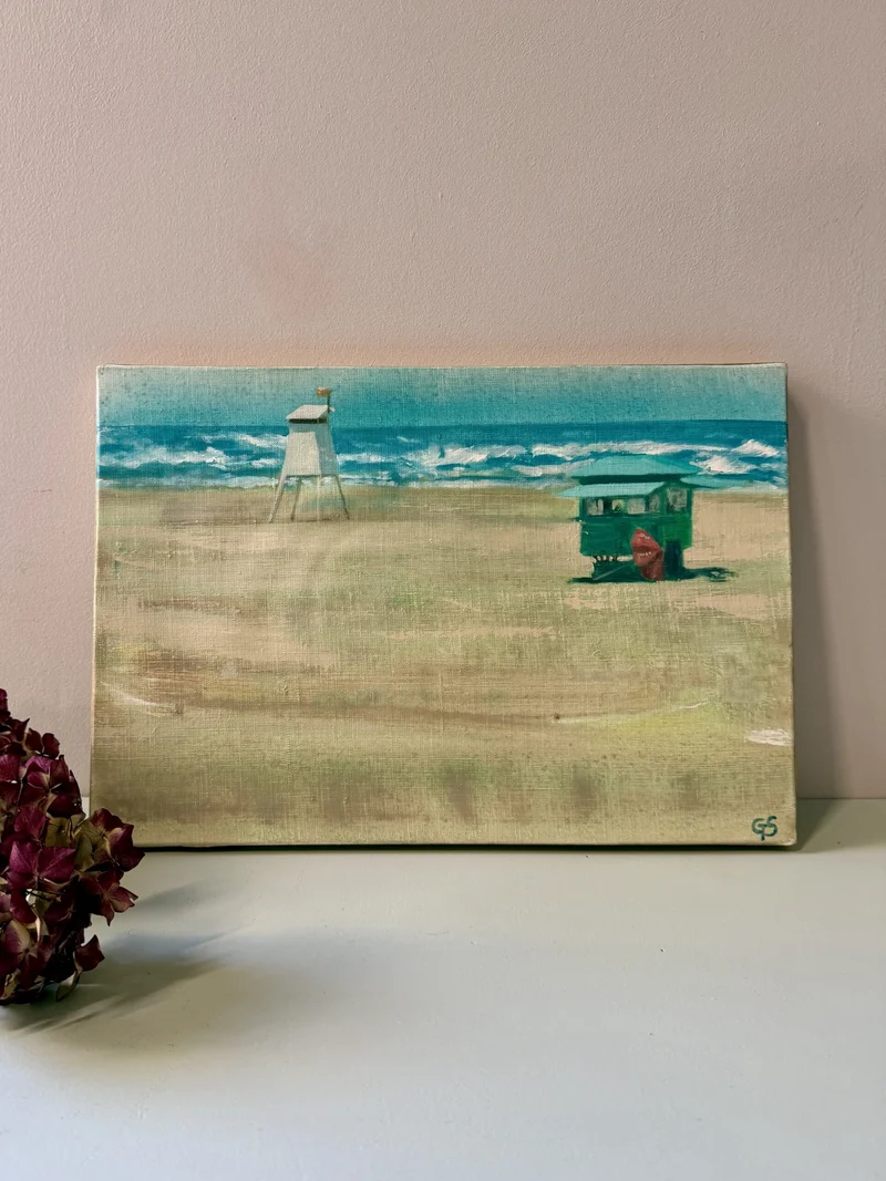 Huile sur toile paysage de plage