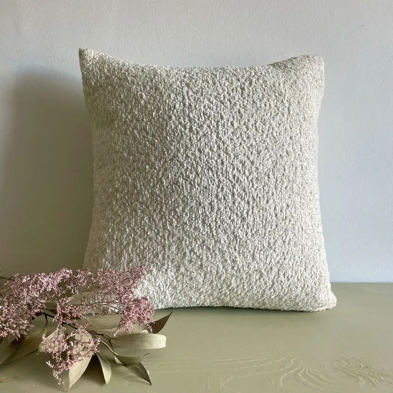 Coussins déhoussable chenille bouclette - 40x40