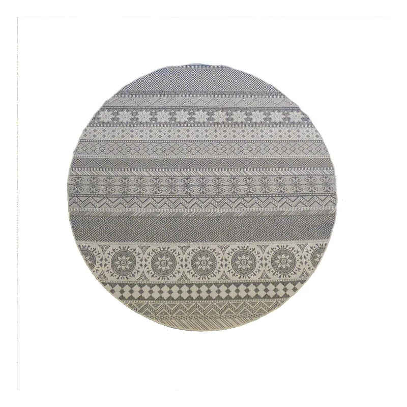 Tapis d'Extérieur Rond Gris Exron 160x160 cm – Jadorel