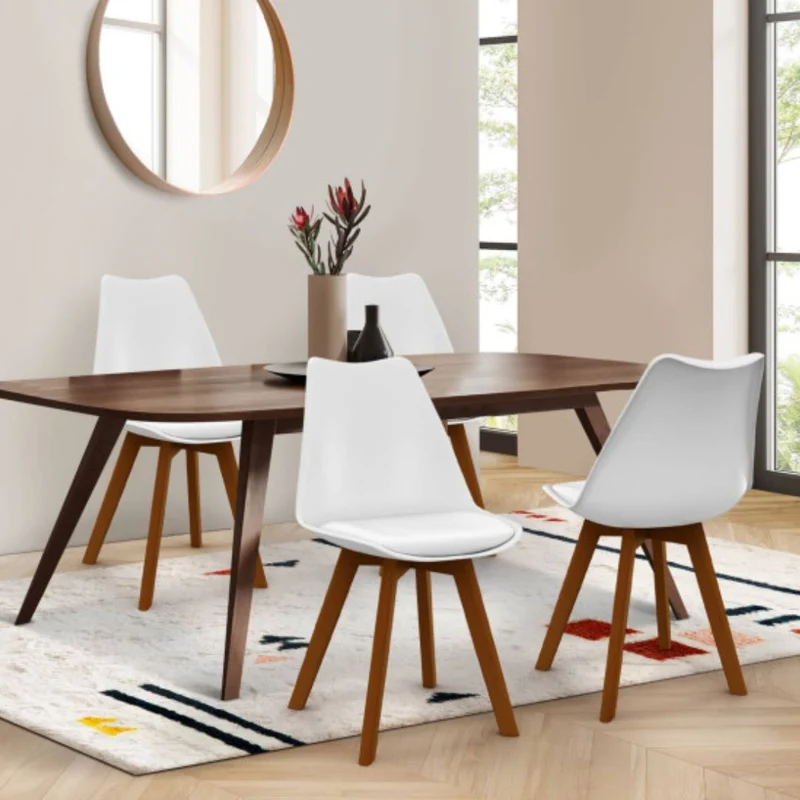Lot de 4 chaises scandinaves Brava Blanc