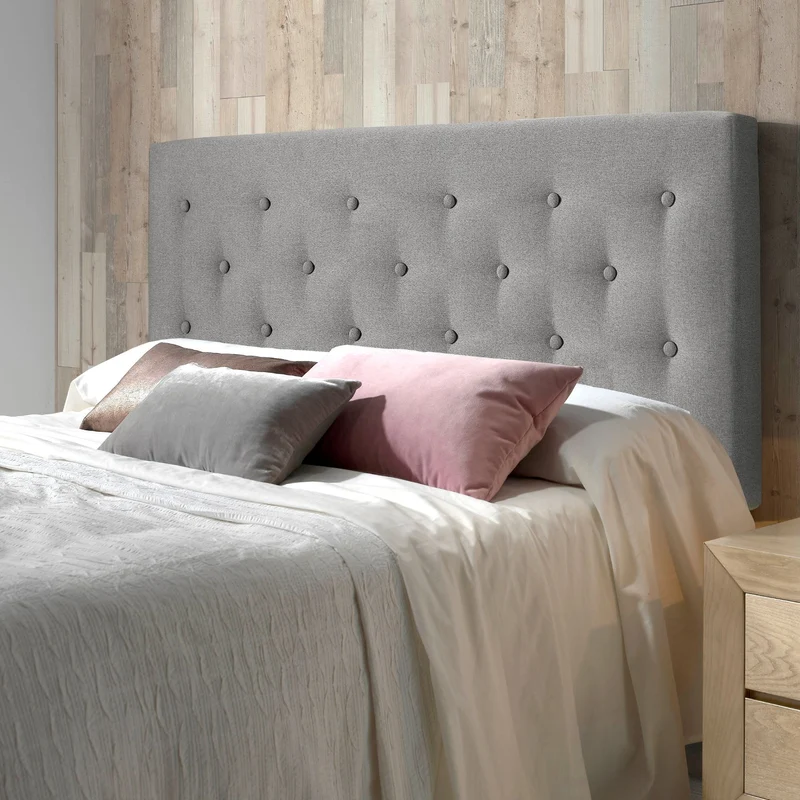 Tête de lit en tissu gris OSLO