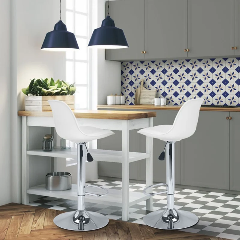 Lot de 2 tabourets Karl Blanc