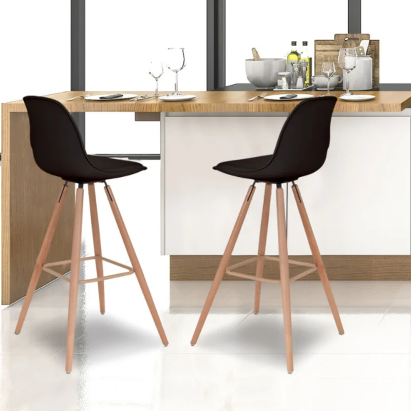 Lot de 2 tabourets Oslo noir