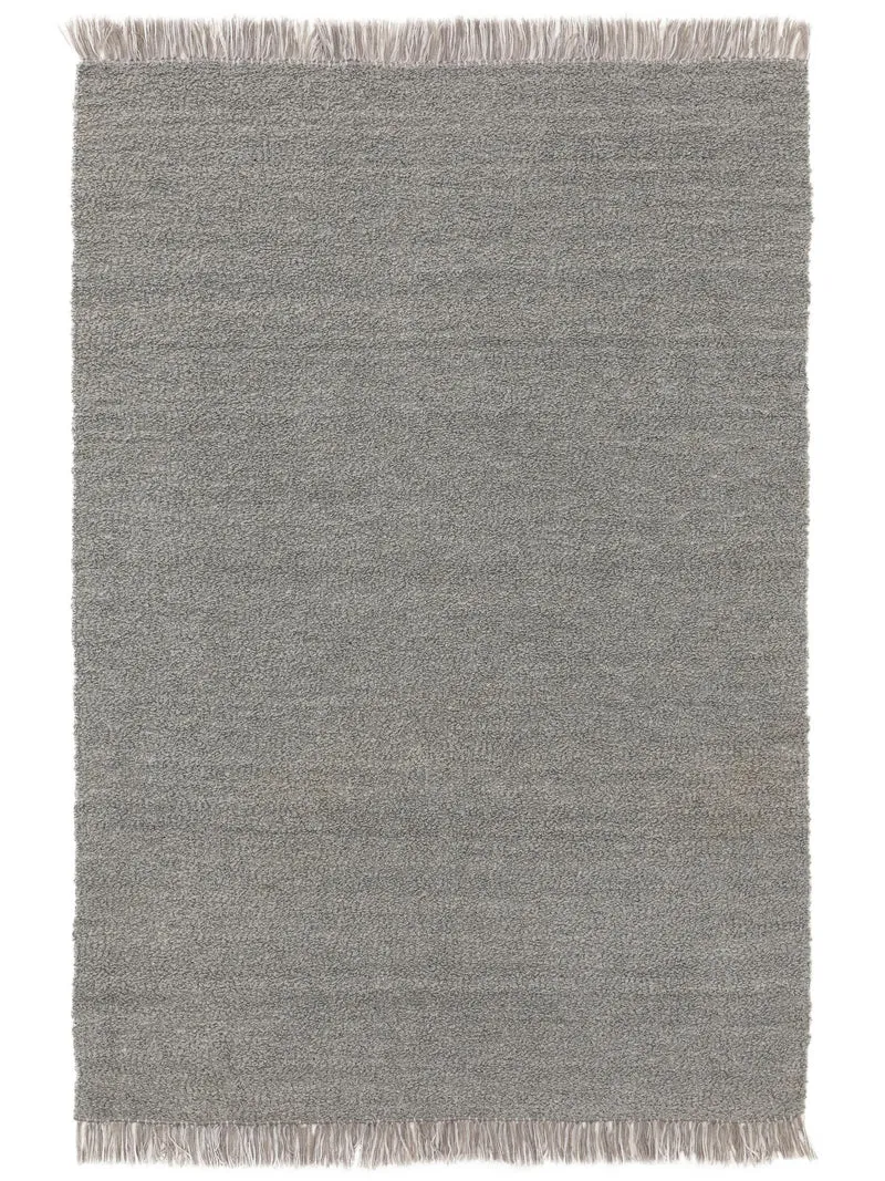Tapis scandinave à franges gris clair 120x170 cm