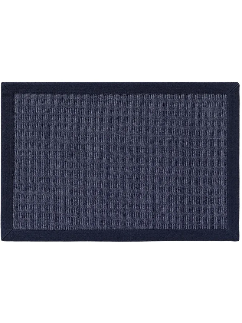 Paillasson scandinave bleu foncé en sisal 60x90 cm
