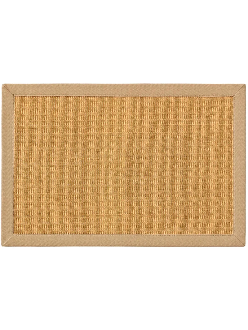 Paillasson scandinave jaune moutarde en sisal 60x90 cm