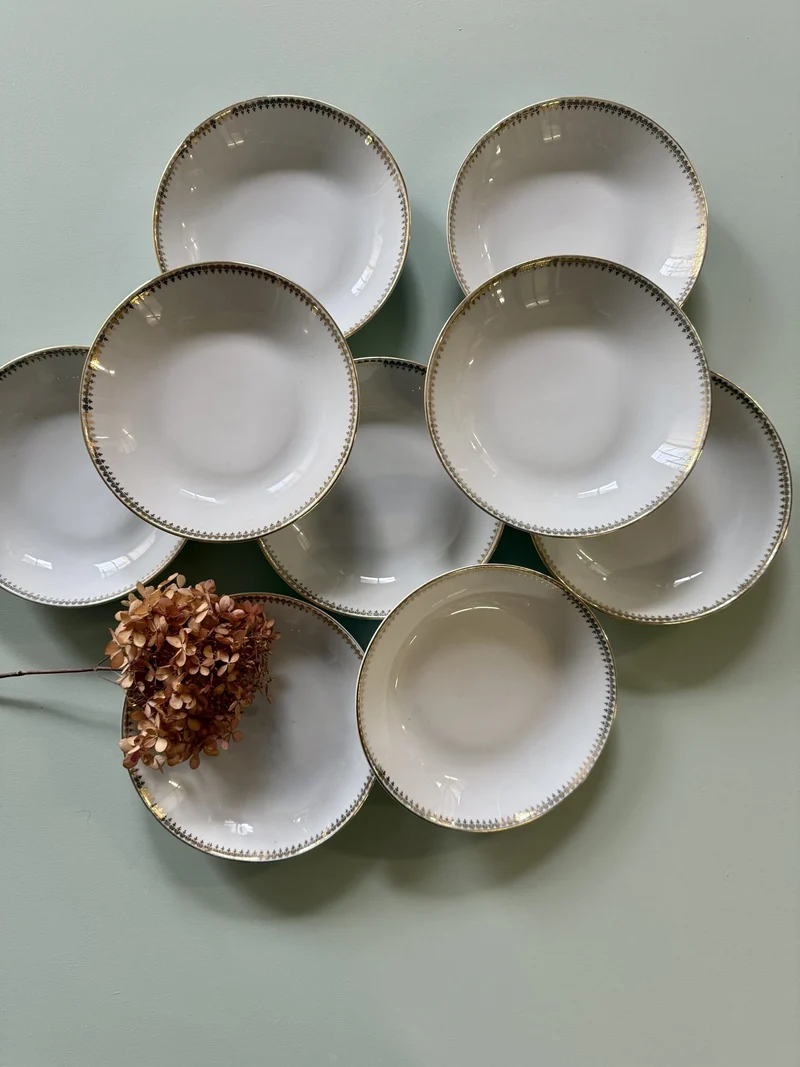Assiettes creuses Strasbourg Lucien Engel - Lot de 9