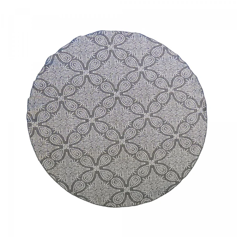 Tapis d'Extérieur Rond Gris Floron 160x160 cm – Jadorel