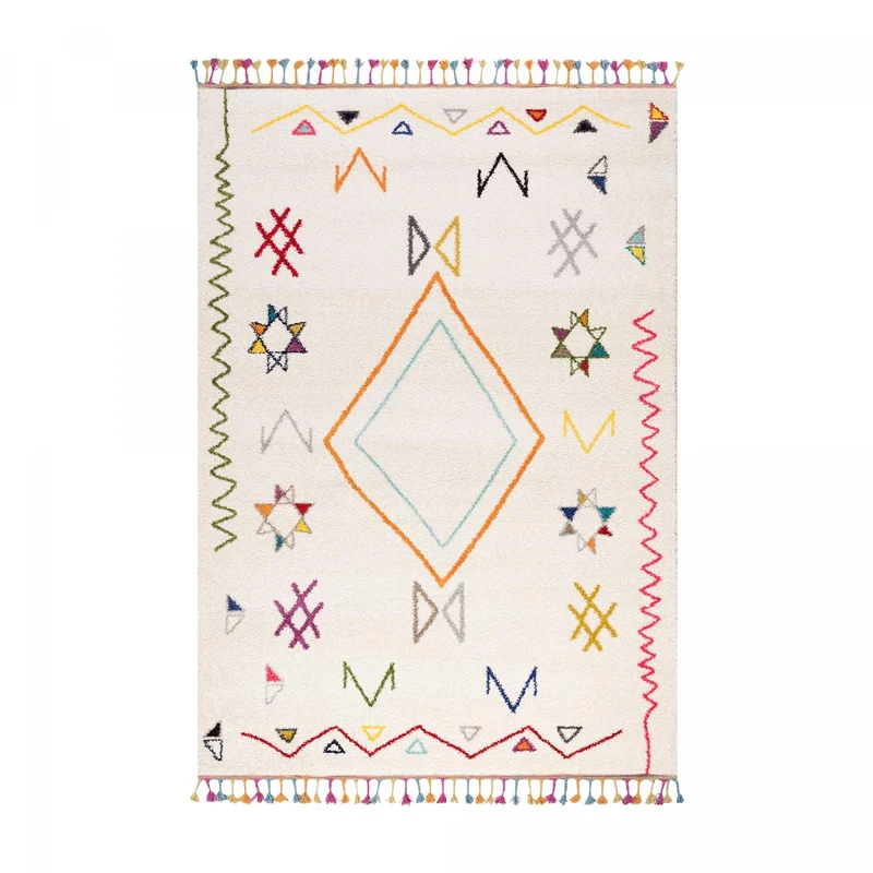 Tapis Style Berbère Crème Jadida 120x170 cm – Jadorel