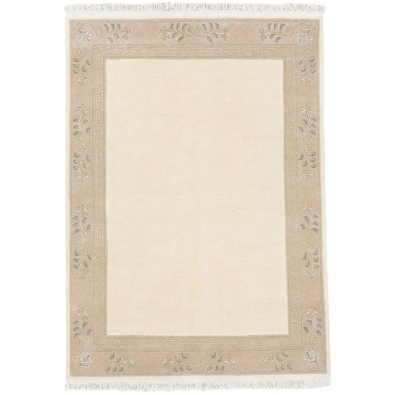 Tapis Beige en Laine Nouée Main 120x180 cm – Luxor
