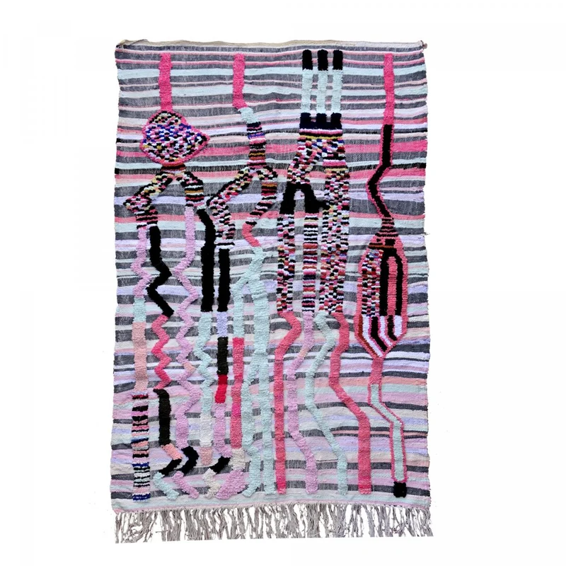 Tapis Berbère Azilal Multicolore en Laine 140x210 cm – Royaume du Tapis