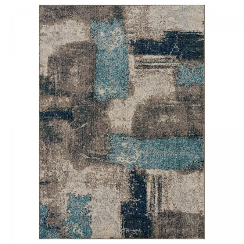 Tapis Bleu Noutri en Polypropylène 120x170 cm – Jadorel