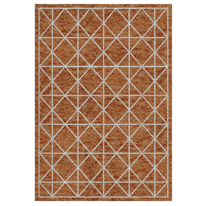 Tapis Kilim Orange en Polyester 120x170 cm – Royaume du Tapis