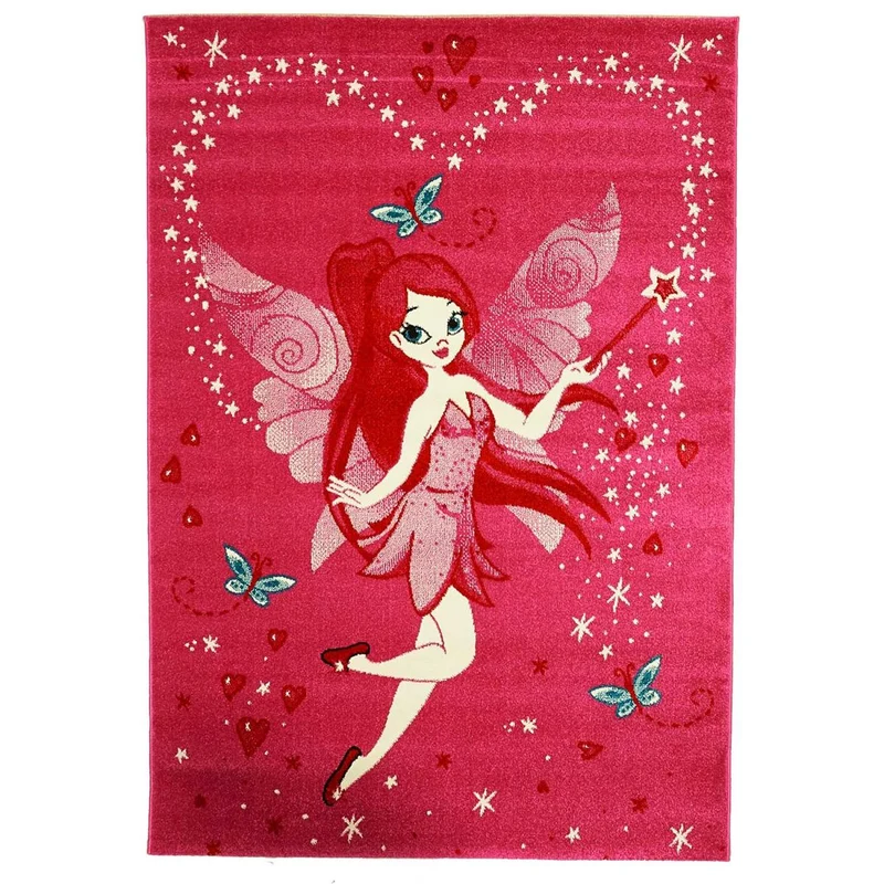 Tapis Enfant Rose Rond 100x100 cm – Royaume du Tapis