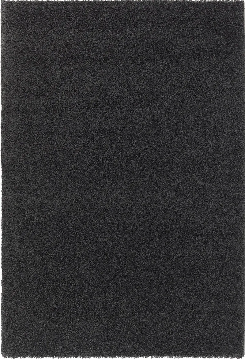 SHAGGY UNI - Tapis à poils longs uni noir - UNINOI