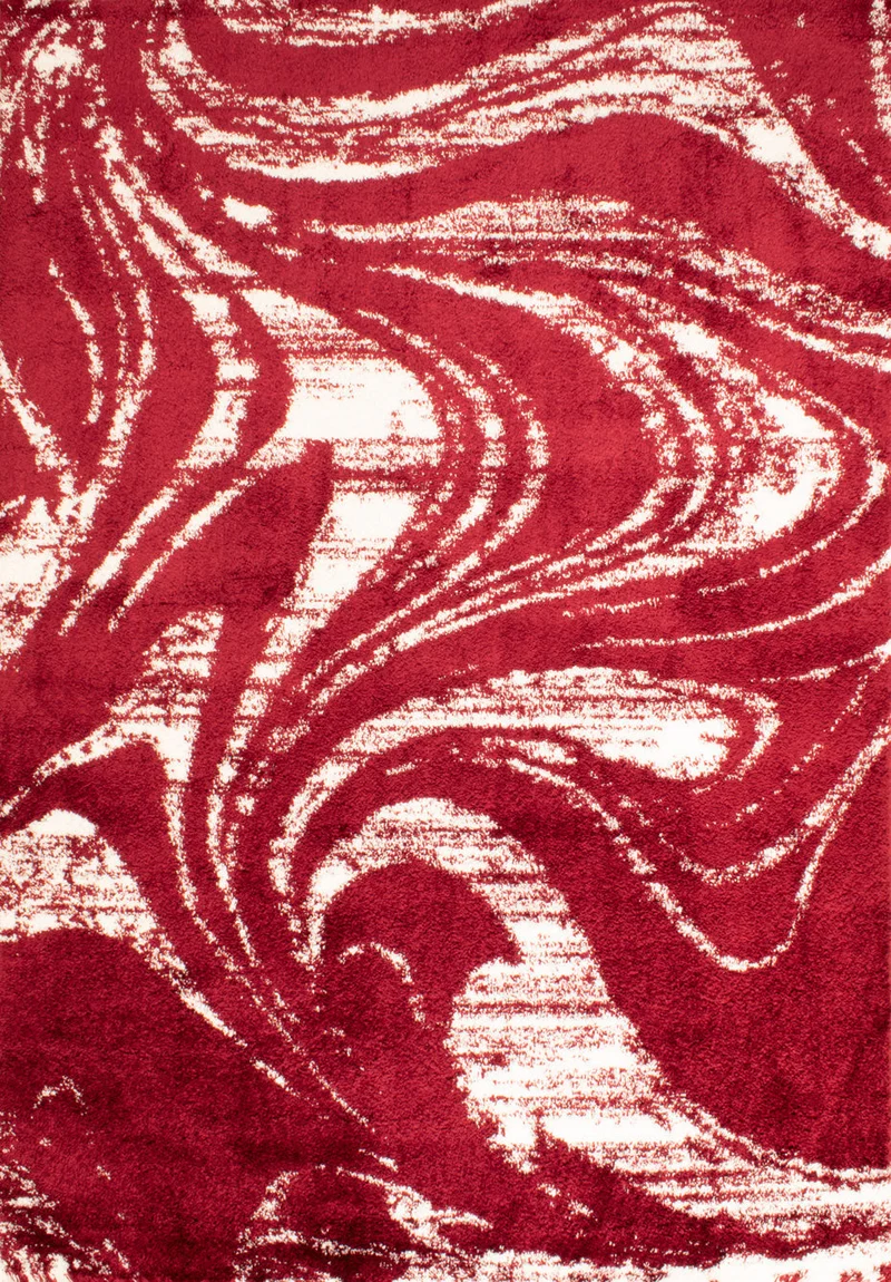 OSLO - Tapis moderne design rouge - OSL677ROU