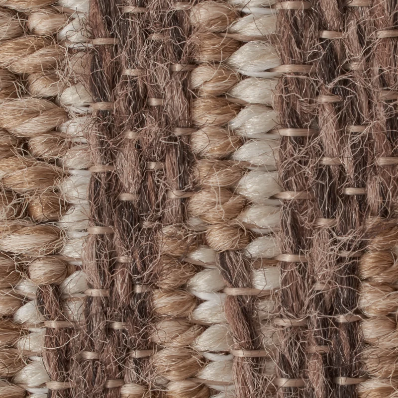 TULUM - Tapis de salon intérieur et extérieur marron aspect jute à motifs géométriques - TUL9048MAR
