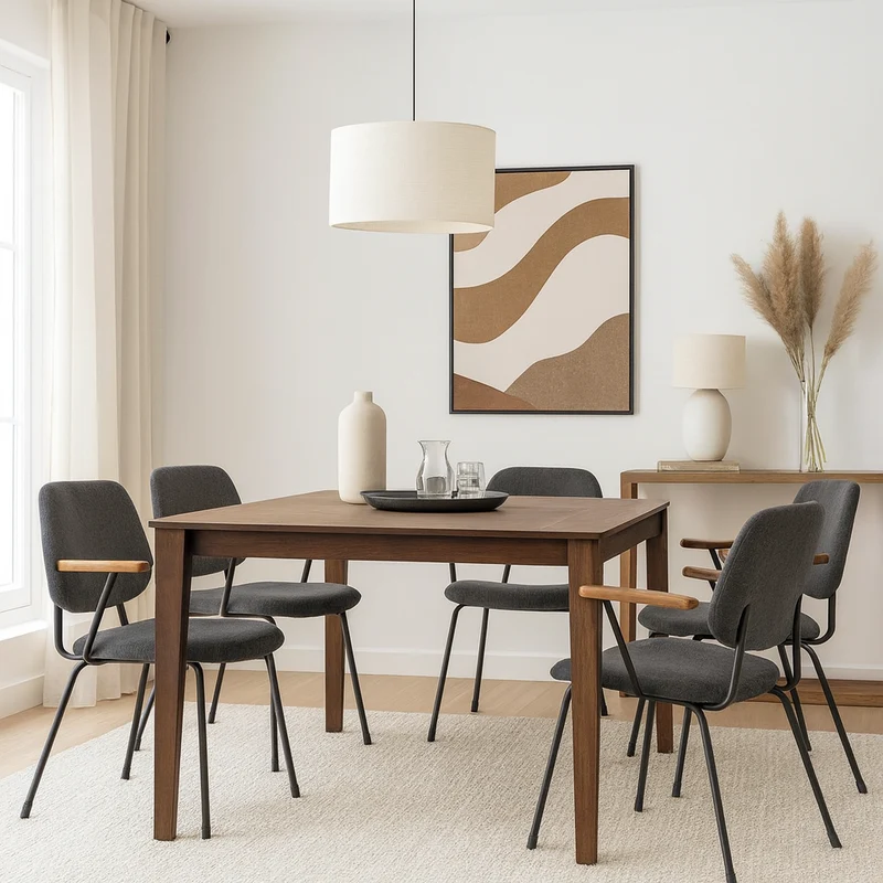 Lot de 4 chaises AMADEUS Griss - ARNOLD
