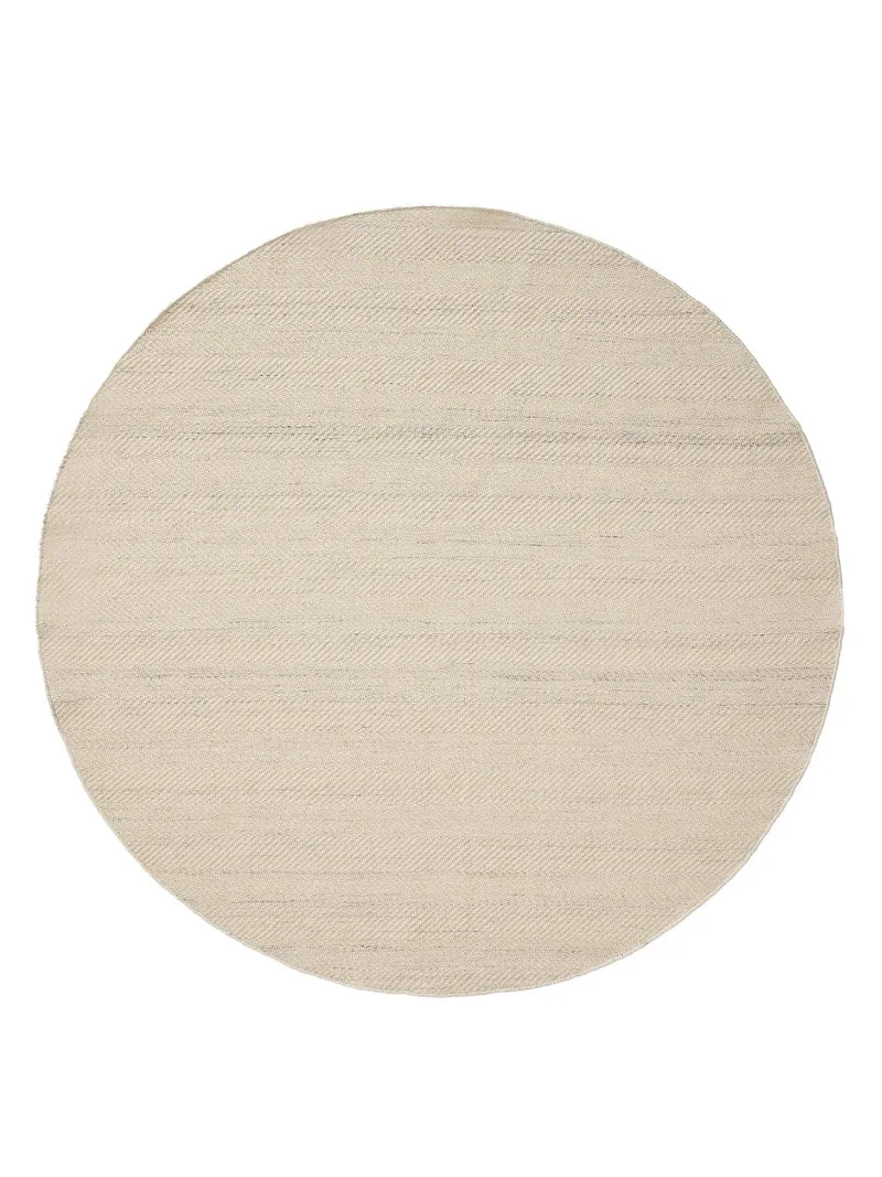 Tapis scandinave tressé rond crème 100 cm de diamètre
