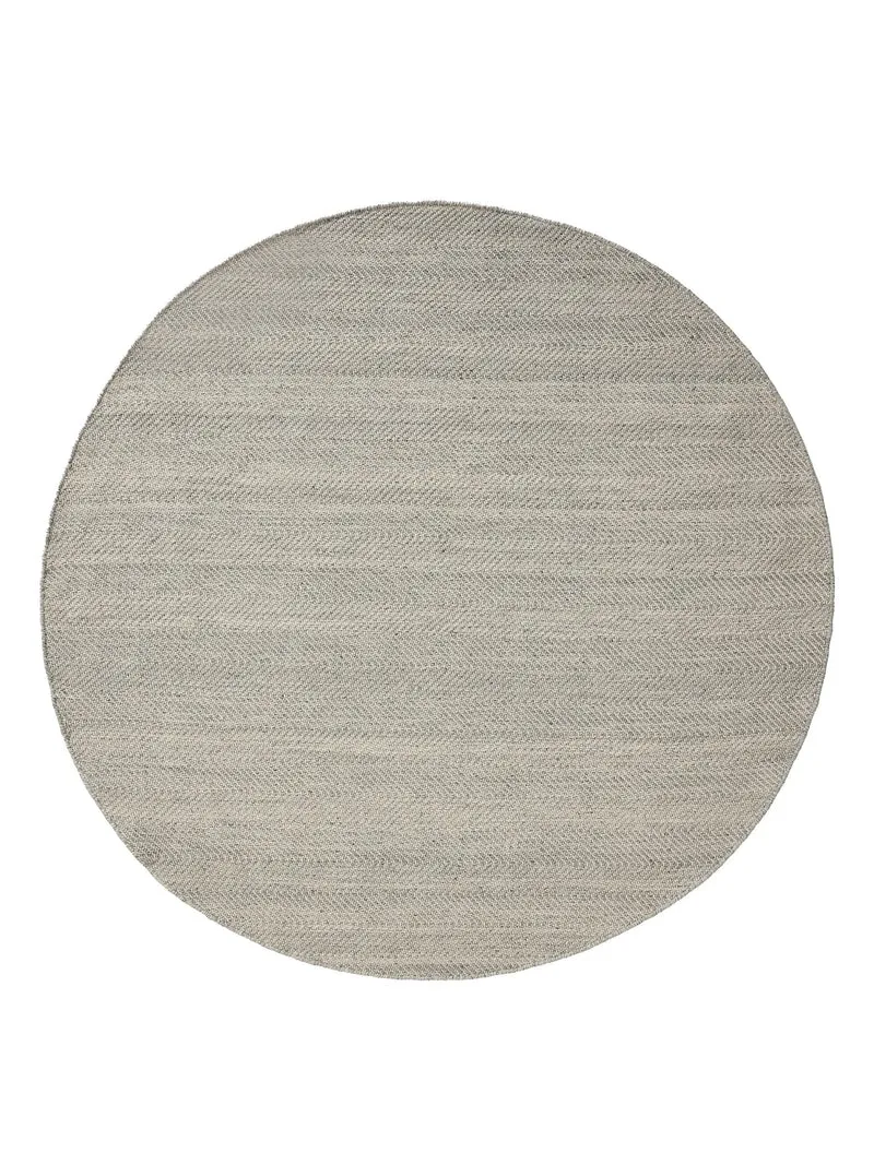 Tapis scandinave tressé rond gris clair 200 cm de diamètre