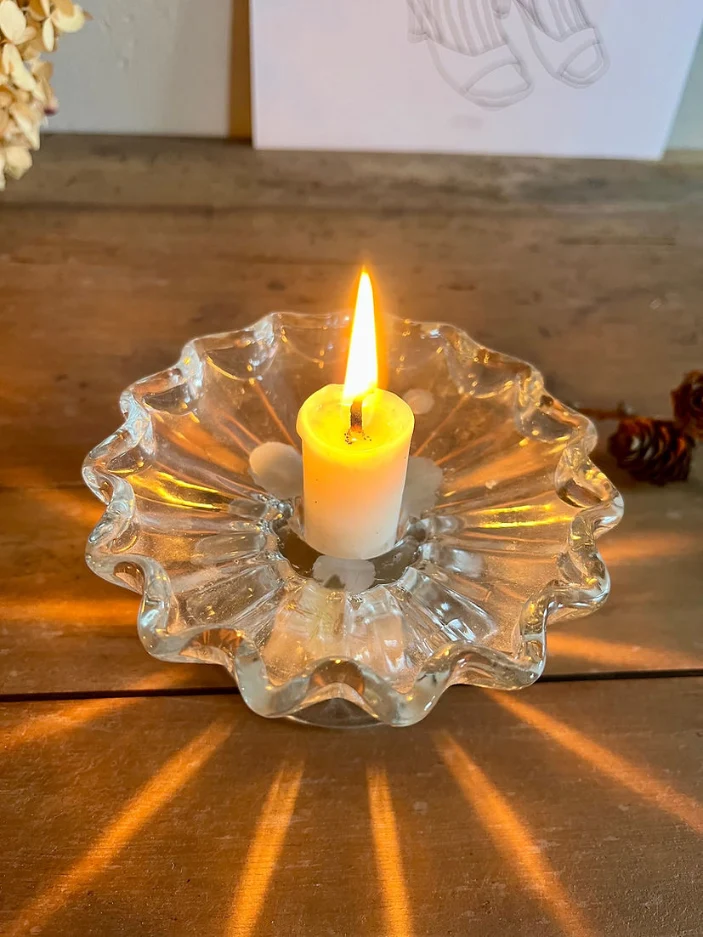 Bougeoir en verre