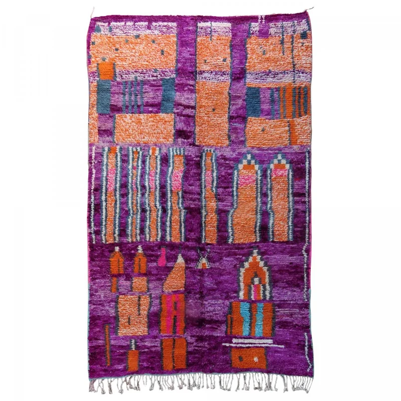 Tapis Berbère Multicolore en Laine 165x265 cm – Royaume du Tapis