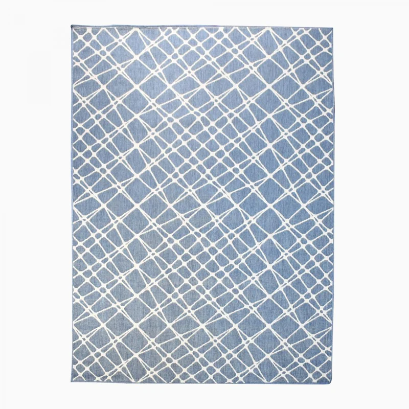 Tapis d'Extérieur Bleu Dorba Réversible 120x170 cm – Royaume du Tapis