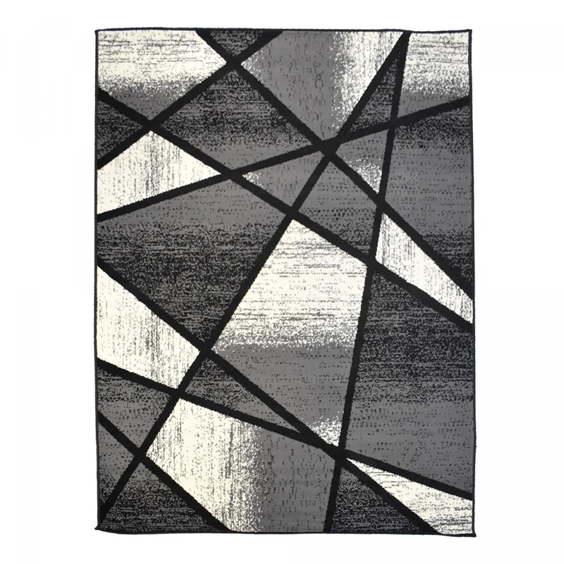 Tapis Noir Aros en Polypropylène 120x170 cm – Jadorel