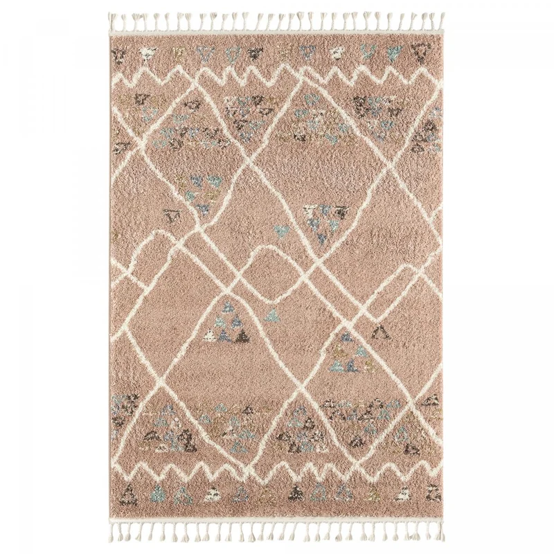 Tapis Style Berbère Rose en Polypropylène 2 120x170 cm – Royaume du Tapis