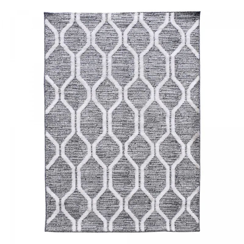 Tapis Shaggy Gris Lalo en Polypropylène 120x170 cm – Jadorel