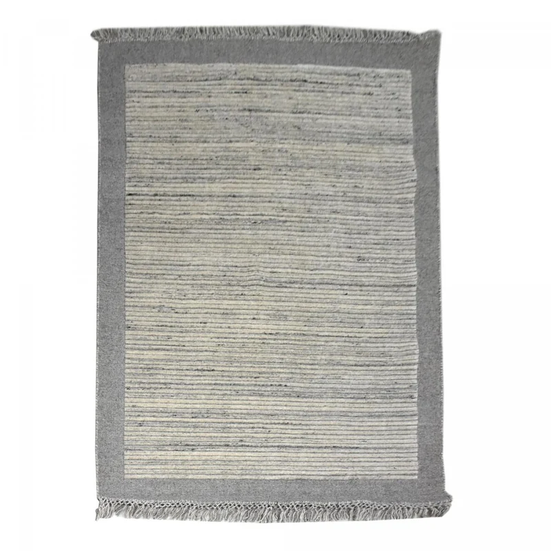 Tapis Gris Lounali Style Berbère en Laine 120x170 cm – Jadorel