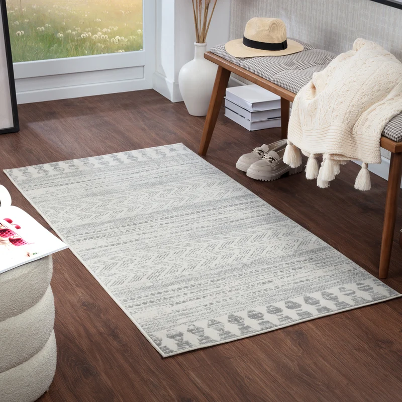 Tapis Scandinave Bohème Gris Mykonos