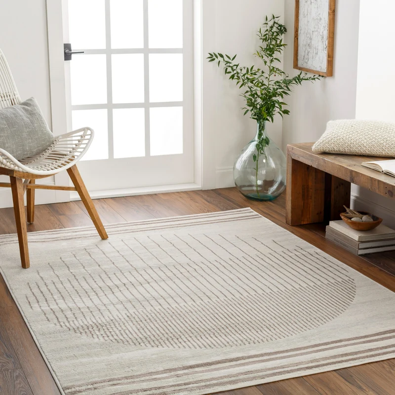 Tapis Scandinave Moderne Brun/Ivoire Santiago