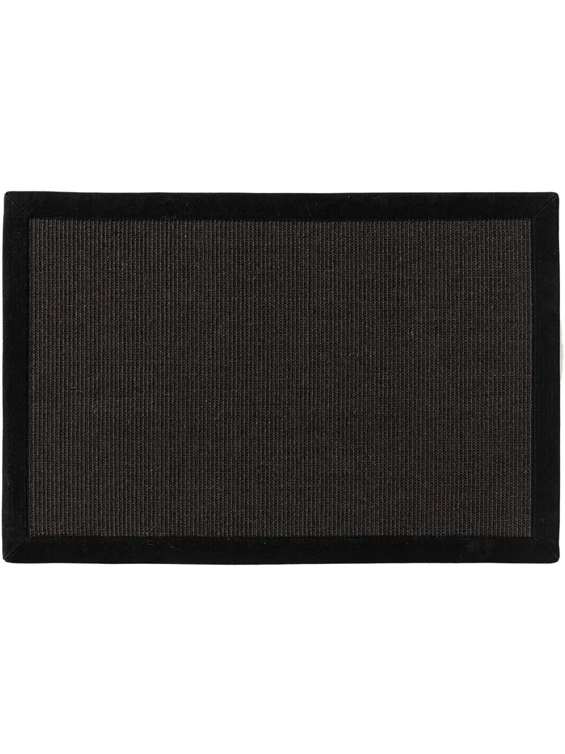 Paillasson scandinave noir en sisal 60x90 cm