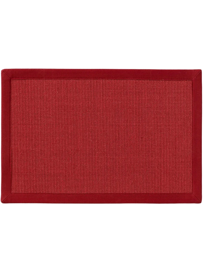 Paillasson scandinave rouge en sisal 40x60 cm