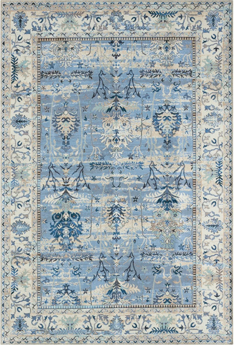 RADOM - Tapis de salon style vintage persan bleu - RAD18BLE