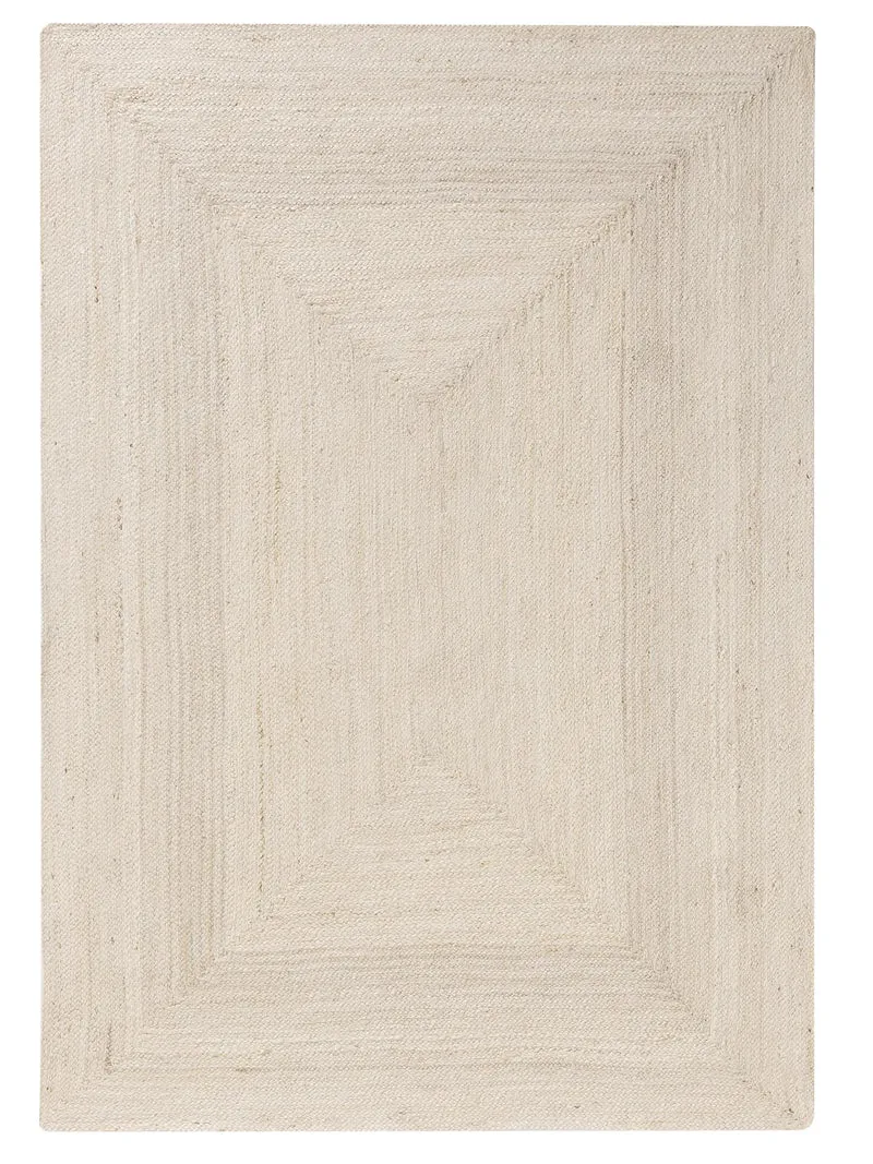 Tapis scandinave blanc cassé en jute 160x230 cm