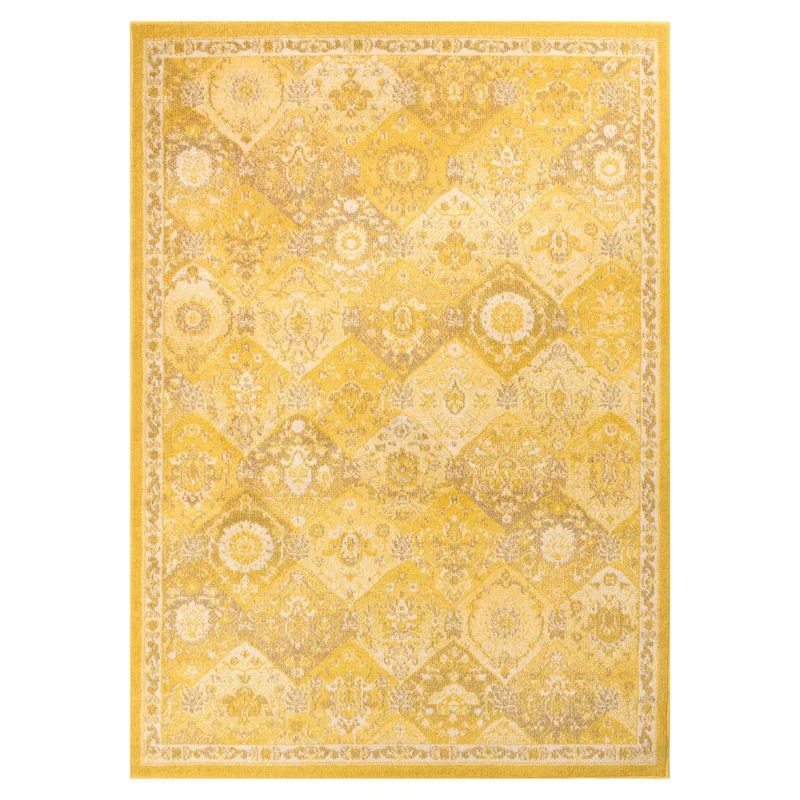 Tapis Style Orient Jaune en Polypropylène 120x170 cm – Jadorel