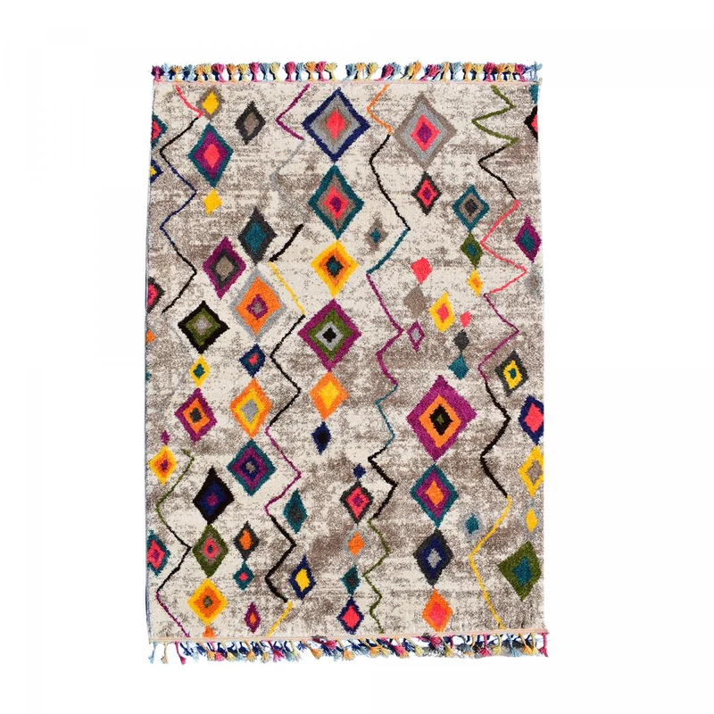 Tapis Style Berbère Gris Essaro 120x170 cm – Jadorel