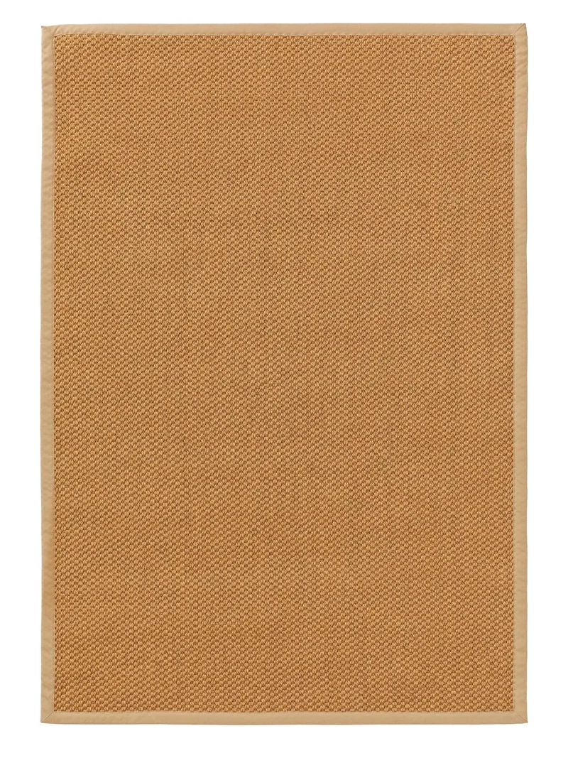 Tapis scandinave uni tressé orange en sisal 80x150 cm