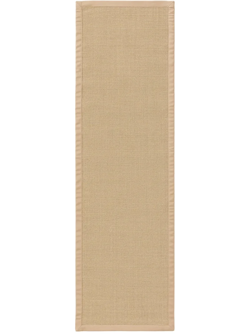 Tapis scandinave de couloir crème en sisal 70x240 cm