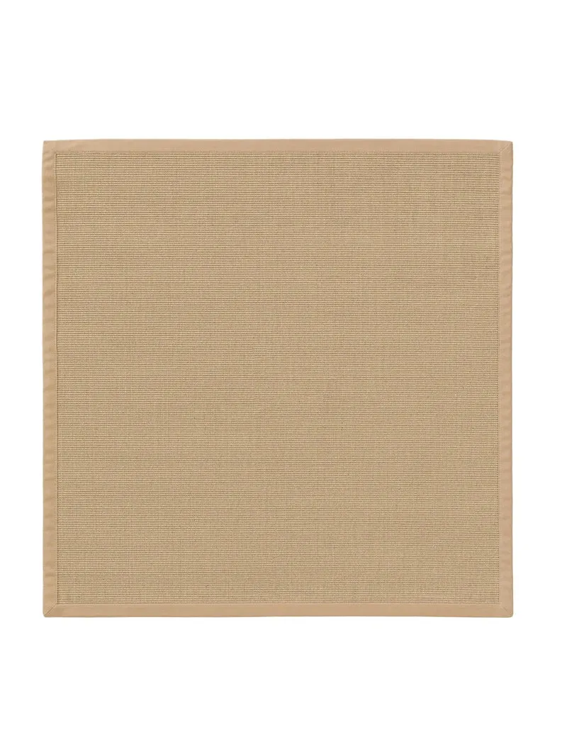 Tapis scandinave carré crème en sisal 150x150 cm
