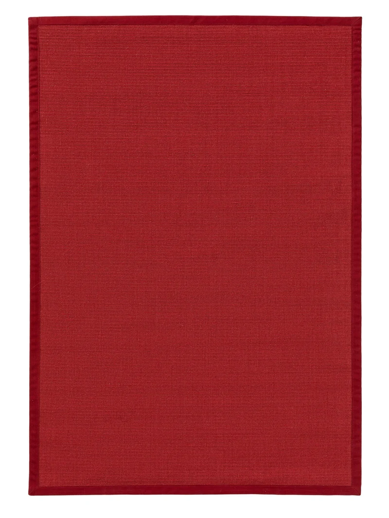 Tapis scandinave rouge en sisal 200x300 cm