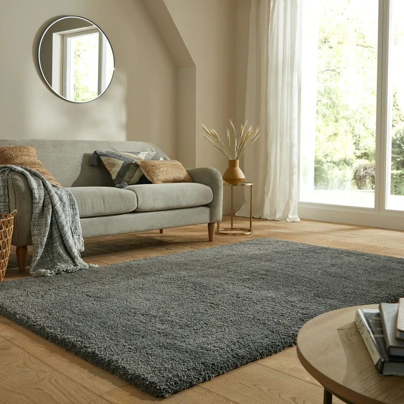 Tapis shaggy Gris foncé