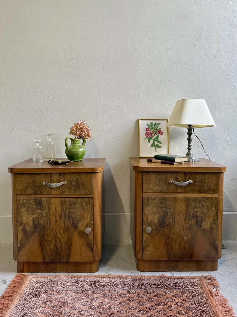 Paire de chevets vintage en bois