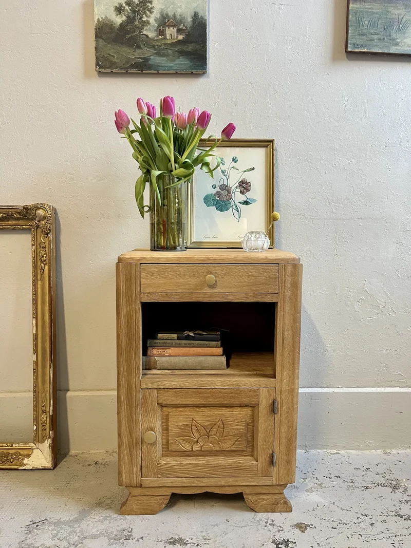 Chevet Art deco tiroir bouton