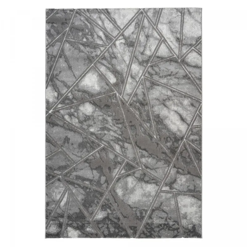 Tapis Argent en Polypropylène 5 160x230 cm – Royaume du Tapis