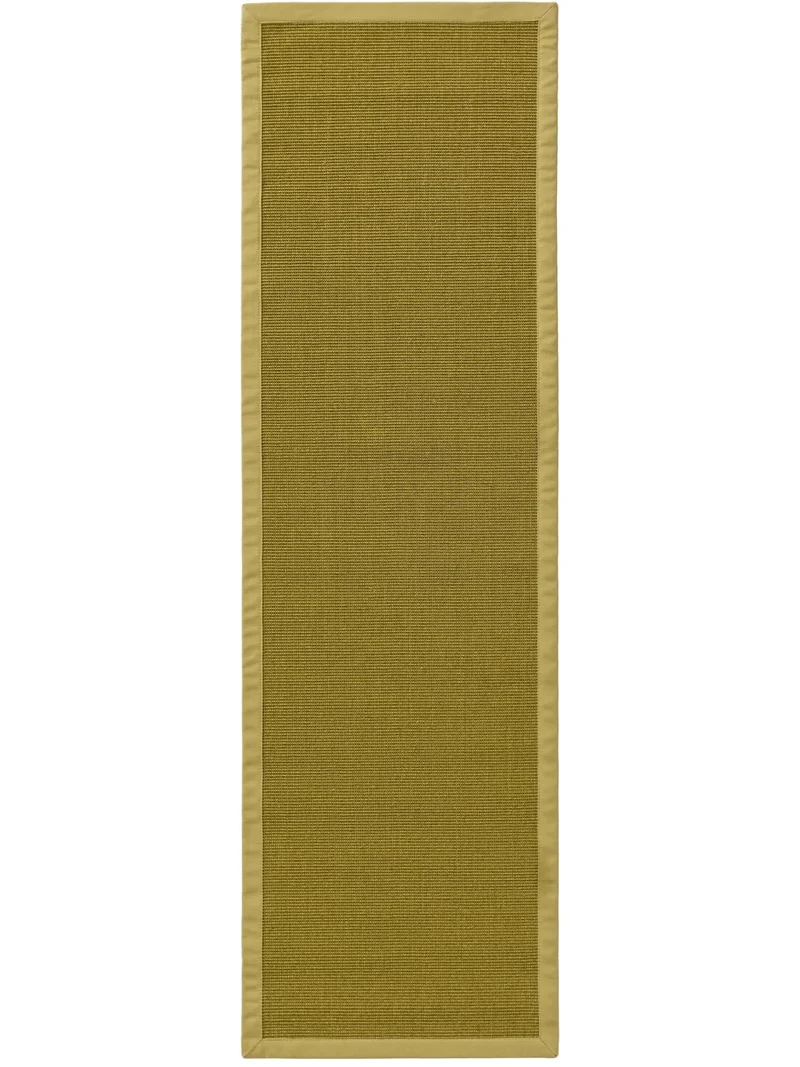 Tapis scandinave de couloir vert en sisal 70x300 cm