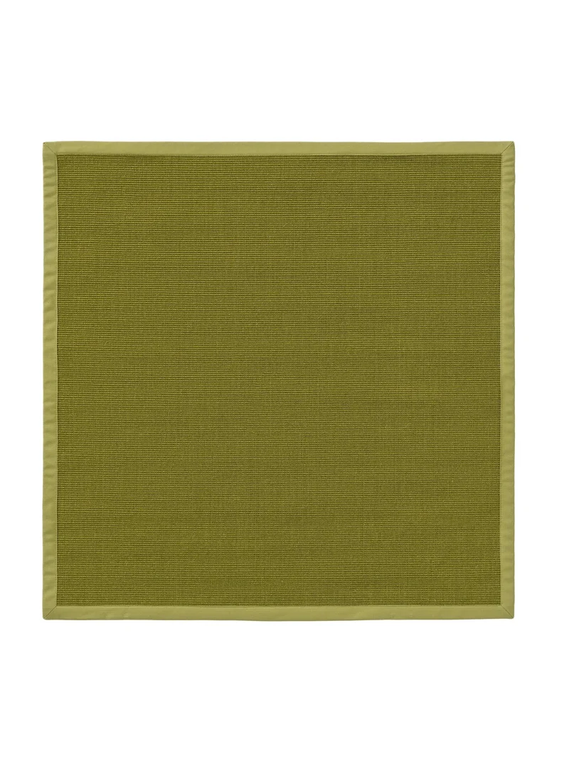 Tapis scandinave carré vert en sisal 200x200 cm