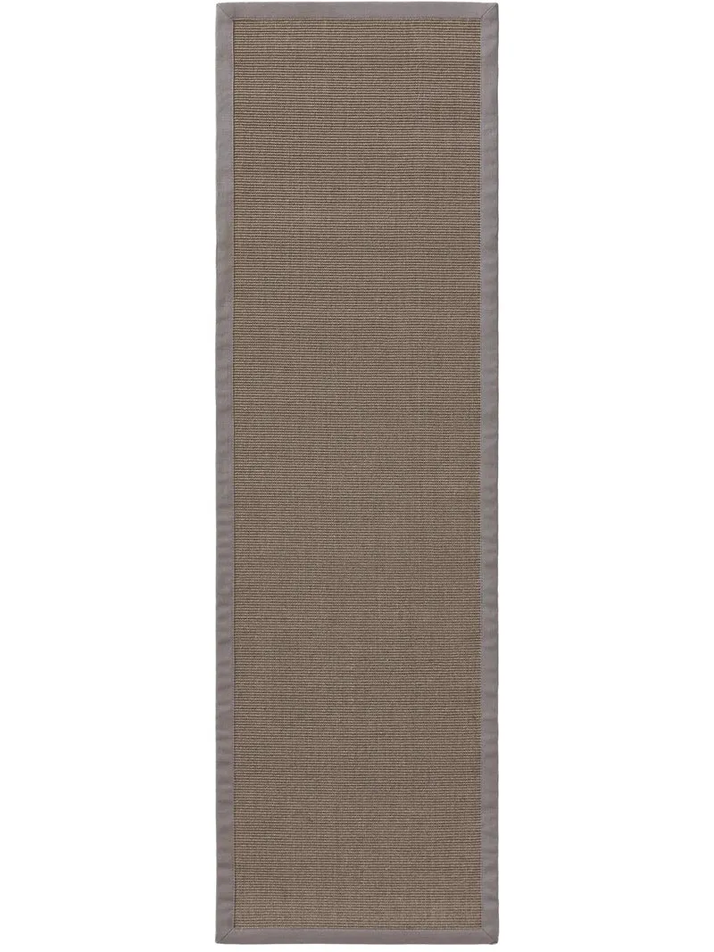 Tapis scandinave de couloir marron en sisal 70x300 cm
